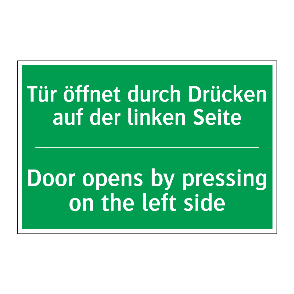 Kauf Tür öffnet durch Drücken auf der /.../ - Door opens by pressing on ...