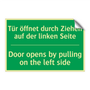 Tür öffnet durch Ziehen auf der /.../ - Door opens by pulling on the left /.../