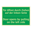 Tür öffnet durch Ziehen auf der /.../ - Door opens by pulling on the left /.../