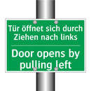 Tür öffnet sich durch Ziehen nach /.../ - Door opens by pulling left