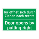 Tür öffnet sich durch Ziehen nach /.../ - Door opens by pulling right