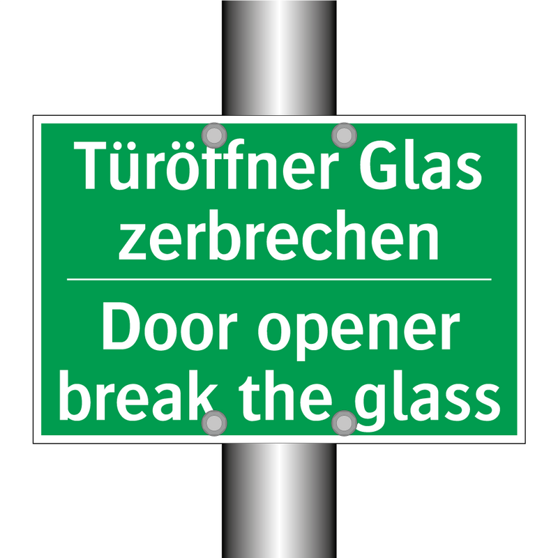 Türöffner Glas zerbrechen - Door opener break the glass