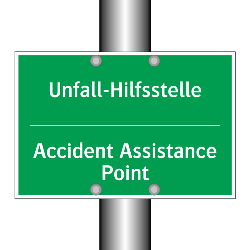 Unfall-Hilfsstelle - Accident Assistance Point