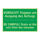 VORSICHT! Treppen am Ausgang des /.../ - BE CAREFUL! Stairs at the exit /.../
