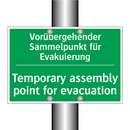 Vorübergehender Sammelpunkt für /.../ - Temporary assembly point for evacuation /.../