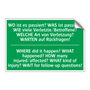 WO ist es passiert? WAS ist passiert? /.../ - WHERE did it happen? WHAT happened? /.../