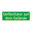 Defibrillator auf dem Gelände