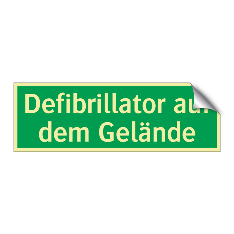 Defibrillator auf dem Gelände