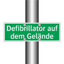 Defibrillator auf dem Gelände
