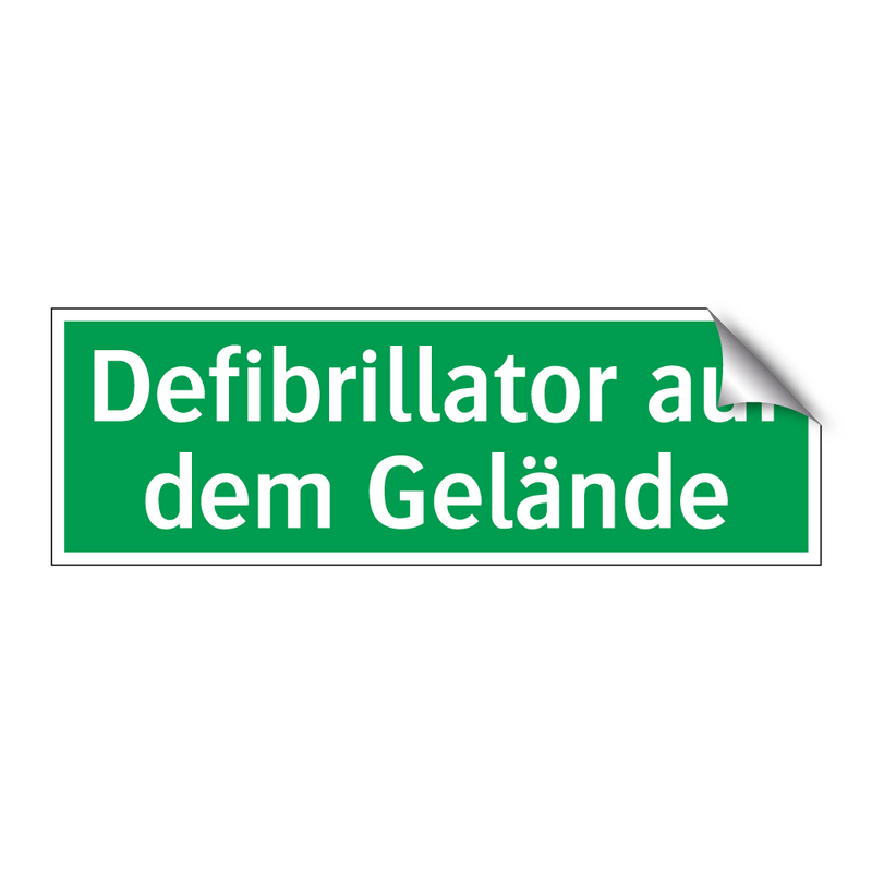 Defibrillator auf dem Gelände