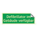 Defibrillator im Gebäude verfügbar