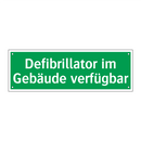 Defibrillator im Gebäude verfügbar