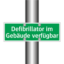 Defibrillator im Gebäude verfügbar