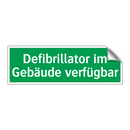 Defibrillator im Gebäude verfügbar
