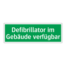 Defibrillator im Gebäude verfügbar