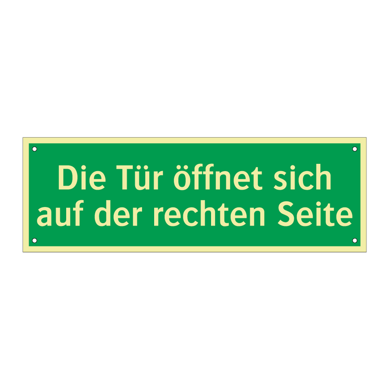 Die Tür öffnet sich auf der rechten Seite