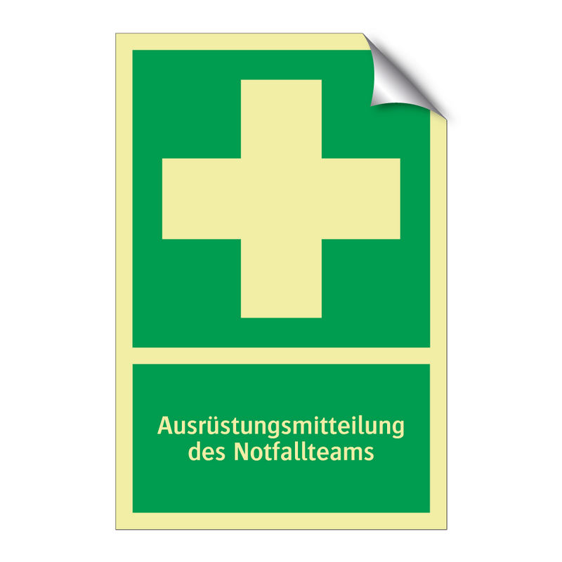 Ausrüstungsmitteilung des Notfallteams