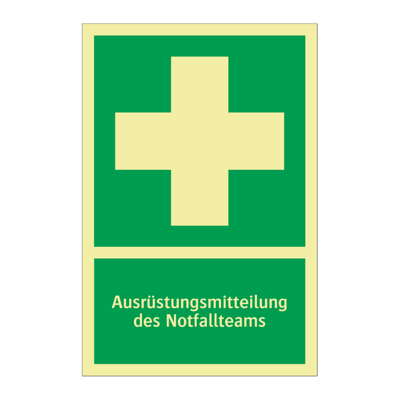 Ausrüstungsmitteilung des Notfallteams