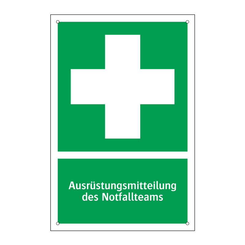 Ausrüstungsmitteilung des Notfallteams
