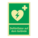 Defibrillator auf dem Gelände