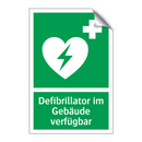 Defibrillator im Gebäude verfügbar