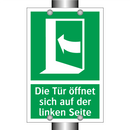 Die Tür öffnet sich auf der linken Seite