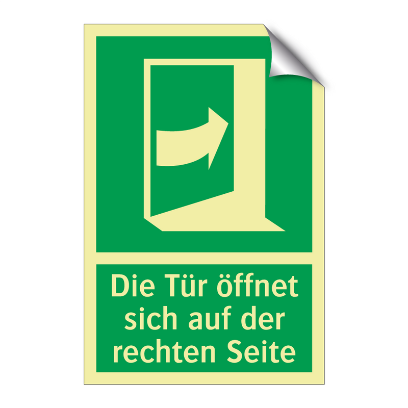 Die Tür öffnet sich auf der rechten Seite