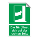Die Tür öffnet sich auf der rechten Seite