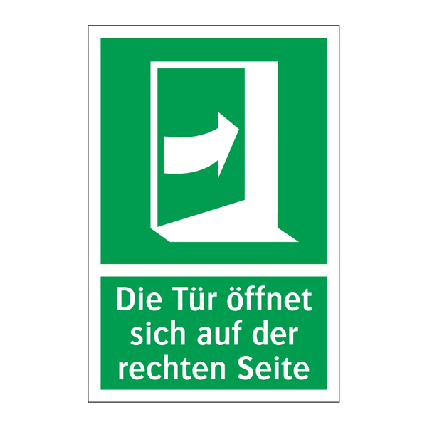 Die Tür öffnet sich auf der rechten Seite