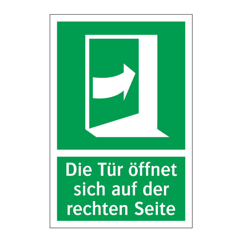 Die Tür öffnet sich auf der rechten Seite