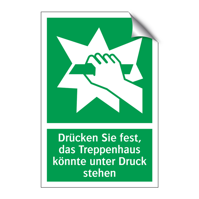 Drücken Sie fest, das Treppenhaus könnte unter Druck stehen