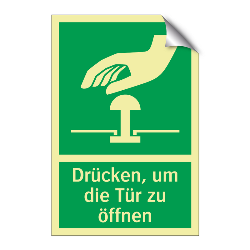 Drücken, um die Tür zu öffnen