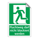 Fluchtweg darf nicht blockiert werden