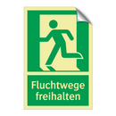 Fluchtwege freihalten