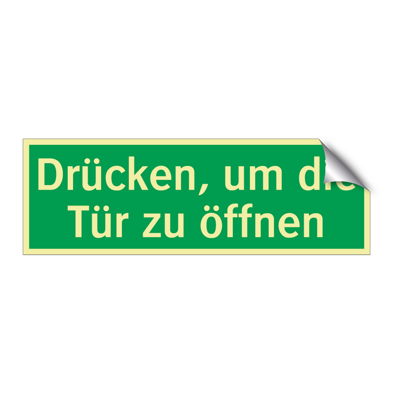 Drücken, um die Tür zu öffnen