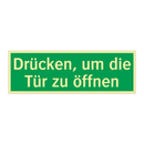 Drücken, um die Tür zu öffnen