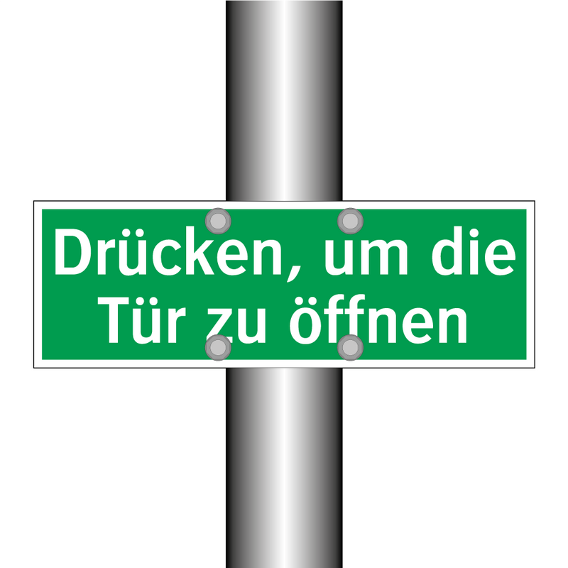 Drücken, um die Tür zu öffnen