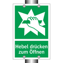 Hebel drücken zum Öffnen