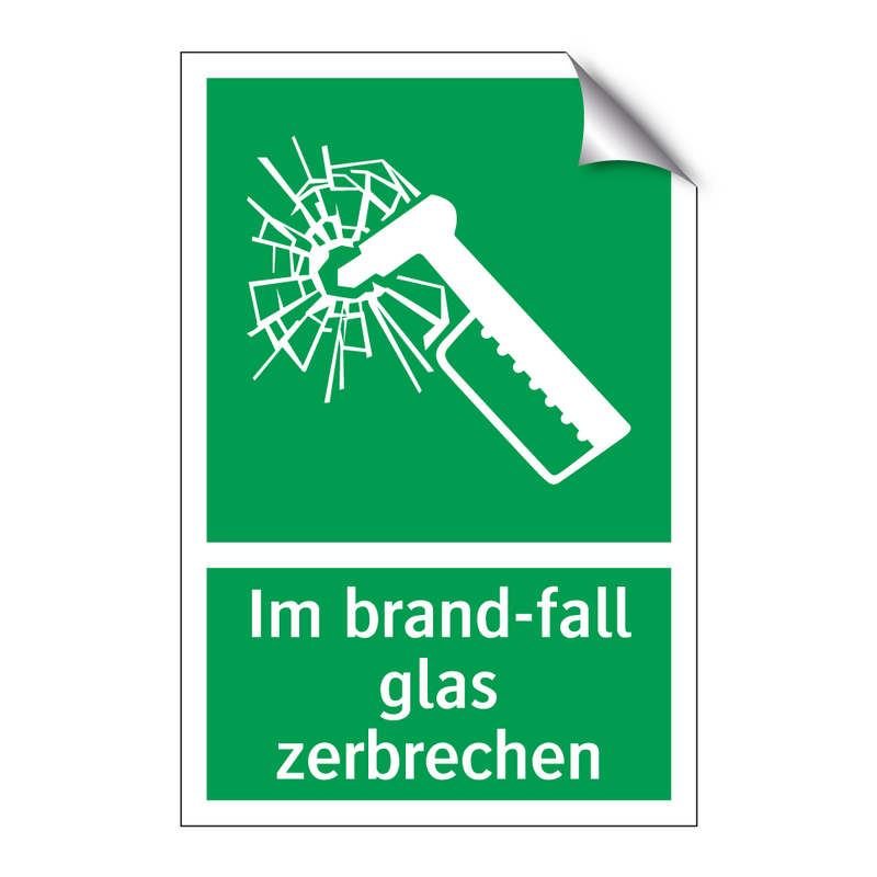 Im brand-fall glas zerbrechen