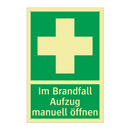 Im Brandfall Aufzug manuell öffnen