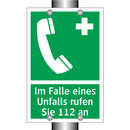 Im Falle eines Unfalls rufen Sie 112 an