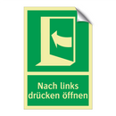 Nach links drücken öffnen
