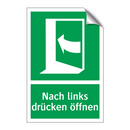 Nach links drücken öffnen