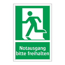 Notausgang bitte freihalten