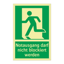 Notausgang darf nicht blockiert werden