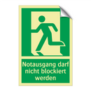 Notausgang darf nicht blockiert werden