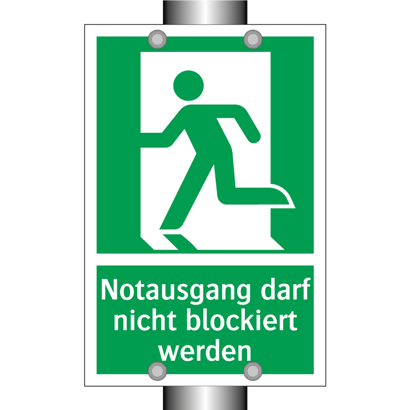 Notausgang darf nicht blockiert werden