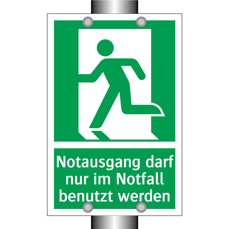 Notausgang darf nur im Notfall benutzt werden