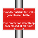 Brandschutztür Tür stets geschlossen /.../ - Fire protection door Keep door /.../