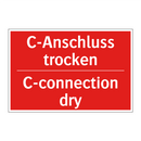 C-Anschluss trocken - C-connection dry